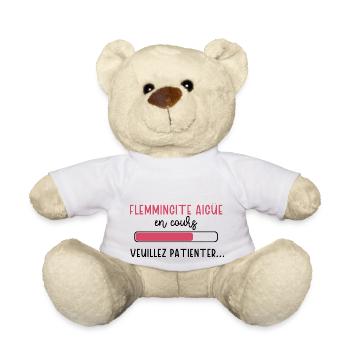 Flemmingite aigüe en cours cadeau humour femme - Nounours - blanc - Devant