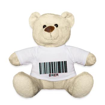 code barre biker - Nounours - blanc - Devant