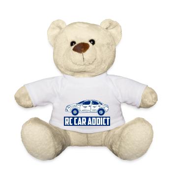 RC Car Addict Remote Control Model Car - Teddy Bear - white - Front