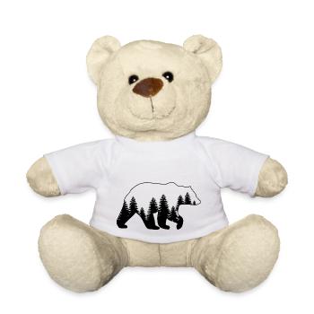 Ours et arbres - Nounours - blanc - Devant