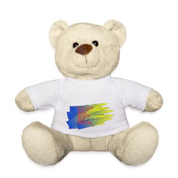 Stoppt den Krieg in der Ukraine - Teddy - Weiß - Vorne