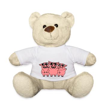 Sunglasses Cool Pigs Team - Teddy Bear - white - Front