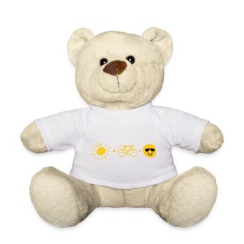Sun and bicycle - Teddy Bear - white - Front