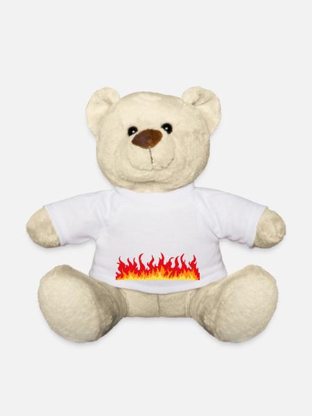Flammen - Teddy - Weiß