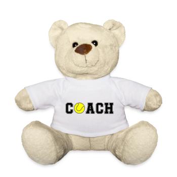 Entraîneur de tennis - Nounours - blanc - Devant