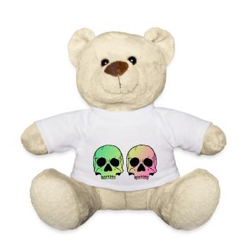 Two skulls - Teddy - Weiß - Vorne