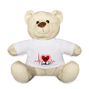 Herzschlag Berlin - Berlinliebhaber stadt - Teddy - Weiß - Vorne