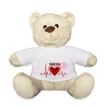 Herzschlag Tokyo - Tokyo Liebhaber stadt - Teddy - Weiß - Vorne