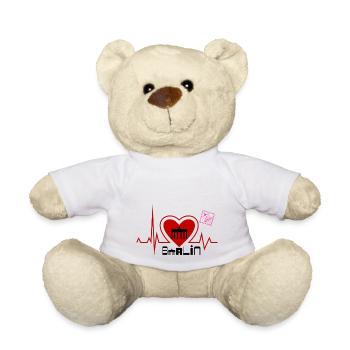 Herzschlag Berlin - Berlinliebhaber stadt - Teddy - Weiß - Vorne