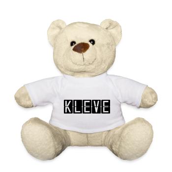 Panneau de l’aéroport de Kleve - Nounours - blanc - Devant