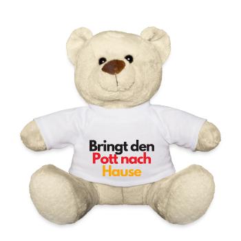 Fußballspruch Germany Deutschland WM - Teddy - Weiß - Vorne