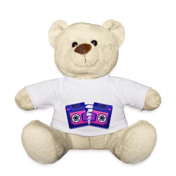 cassette cassée - Nounours - blanc - Devant