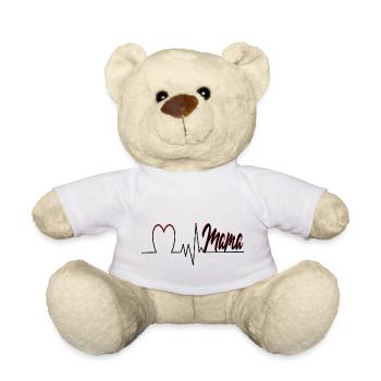 Maman préférée Meilleure maman Heartline Vous aimer - Nounours - blanc - Devant