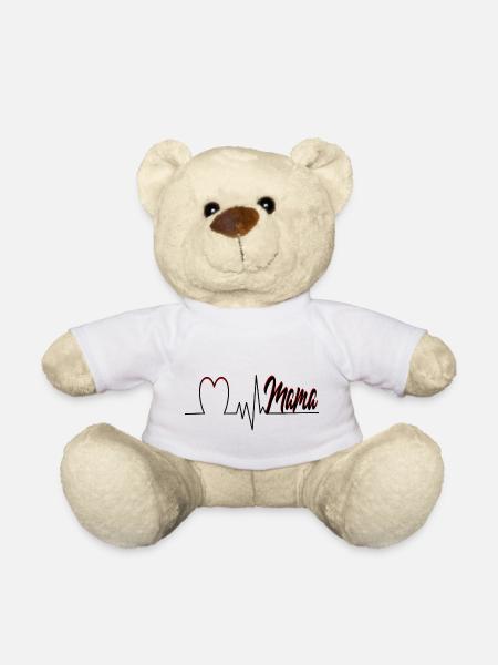 Lieblings Mama Beste Mama Herzlinie Hab dich Lieb - Teddy - Weiß