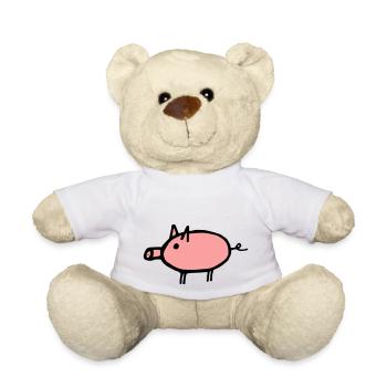 Schwein - Teddy - Weiß - Vorne