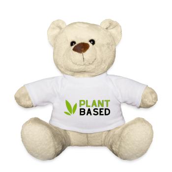 Conception à base de plantes avec des feuilles - Nounours - blanc - Devant