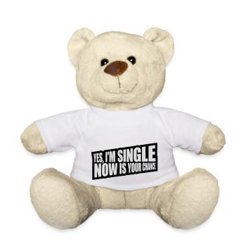 célibataire maintenant votre chance - Nounours - blanc - Devant
