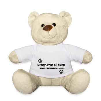 méfiez vous du chien - Nounours - blanc - Devant