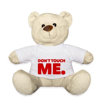 NE ME TOUCHEZ PAS. T-shirt cool et nouveau. CONCEPTION MAXIMALE - Nounours - blanc - Devant
