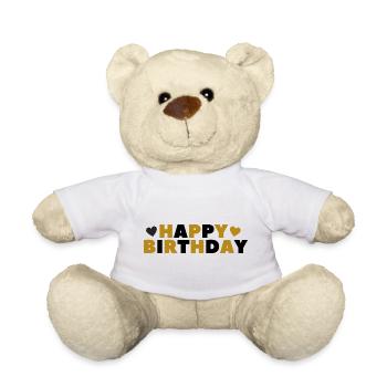 Happy Birthday - Teddy - Weiß - Vorne