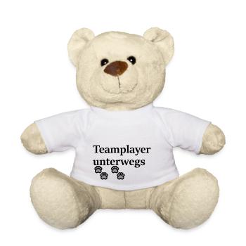 Teamplayer gibt es bei Zwei-und Vierbeinern. - Teddy - Weiß - Vorne