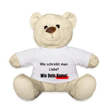 Wie schreibt man Liebe? - Teddy - Weiß - Vorne