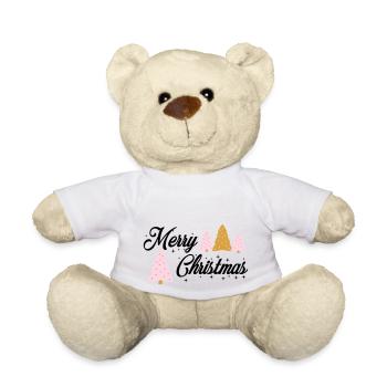 Joyeux sapin de Noël - Nounours - blanc - Devant
