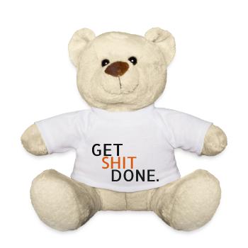 Get Shit Done Typo Tee - Teddy - Weiß - Vorne