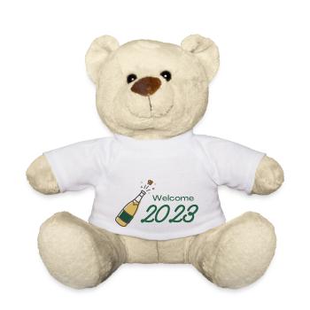 Bienvenue 2023 Design | Vêtements, autocollants, etc. - Nounours - blanc - Devant