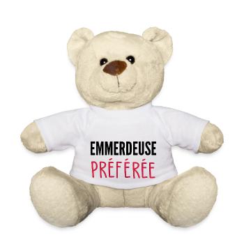 emmerdeuse préférée / humour saint valentin - Nounours - blanc - Devant