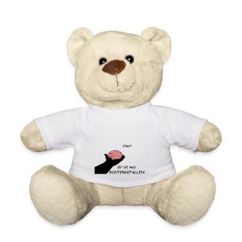 Hier! Dir ist was RUNTERGEFALLEN! - Teddy - Weiß - Vorne
