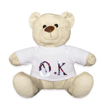 OK - Teddy Bear - white - Front