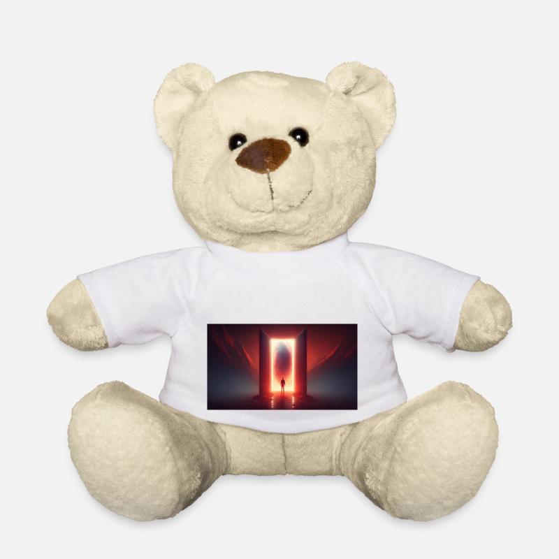 Portail rouge - Nounours - blanc