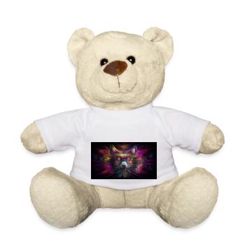 Hypnotic raccoon in the 5th dimension - Teddy Bear - white - Front