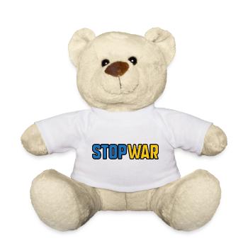 Stoppt den Krieg - Teddy - Weiß - Vorne