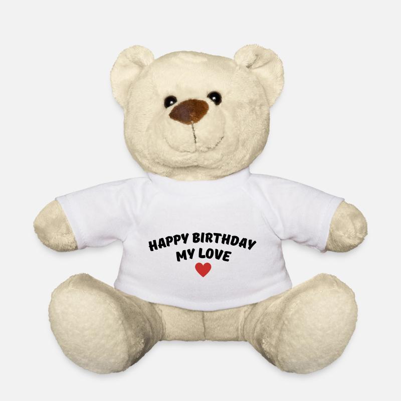 Joyeux anniversaire mon amour - Nounours - blanc