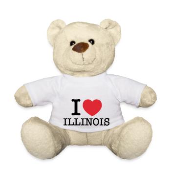 Ich liebe Illinois | Illinois | I Herz Illinois - Teddy - Weiß - Vorne