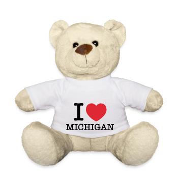 Ich liebe Michigan | Michigan | I Herz Michigan - Teddy - Weiß - Vorne