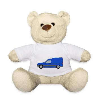 Blue French Van - Teddy Bear - white - Front