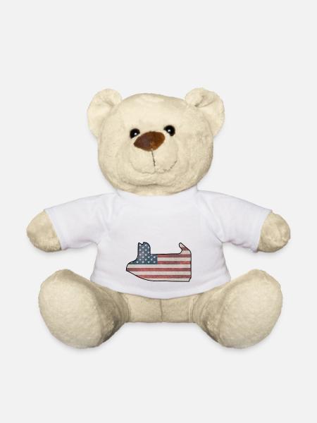 Las Vegas Rennstrecke mit Flagge - Teddy - Weiß