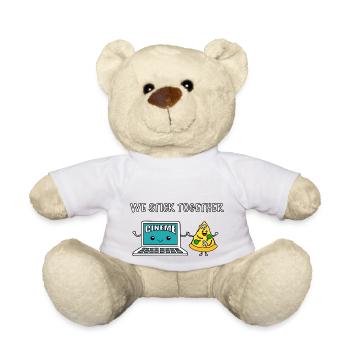 We Stick Together - Pizza und Streaming - Teddy - Weiß - Vorne