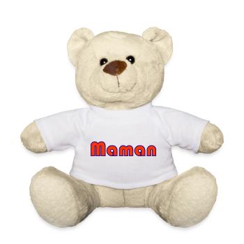 MAMA. MUTTERTAG. ALLES GUTE ZUM GEBURTSTAG MAMA. ICH LIEBE DICH - Teddy - Weiß - Vorne