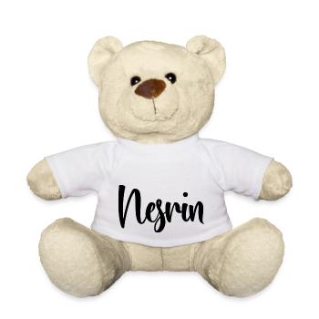 First name Nesrin - Teddy Bear - white - Front