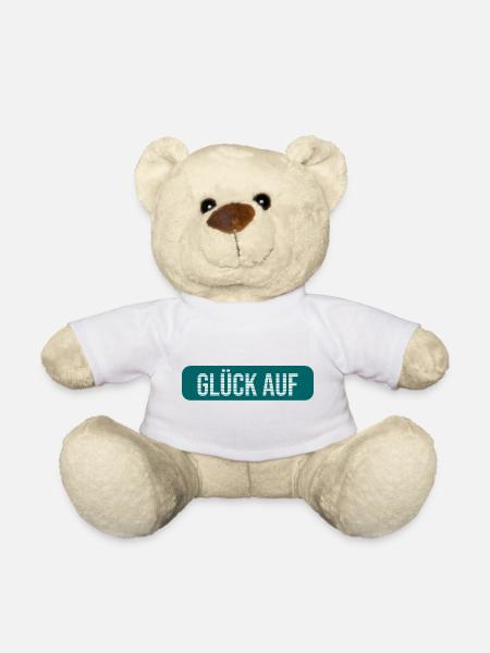 Glück auf Bergbau Erz - Teddy - Weiß