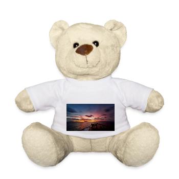 Beau coucher de soleil en pleine mer - Nounours - blanc - Devant
