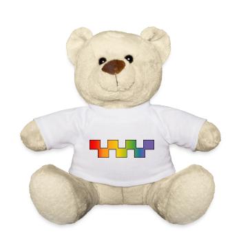Regenbogen LGBTQIA Blocks | LGBT lgbtqi queer - Teddy - Weiß - Vorne