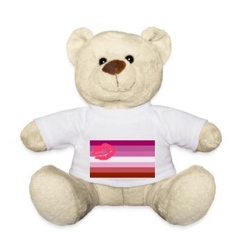 lesbian pride lipstick flag - Teddy - Weiß - Vorne
