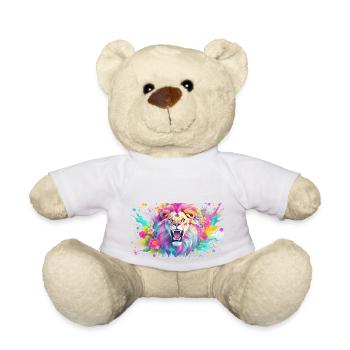 bunter Löwe - Teddy - Weiß - Vorne