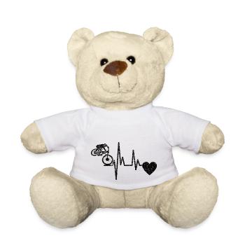 Radfahrer Fahrrad Fahrradfahrer Radfahren Radeln - Teddy - Weiß - Vorne