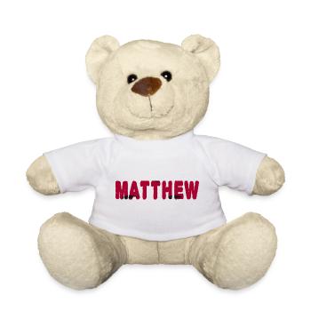 Matthieu - Nom - Nounours - blanc - Devant